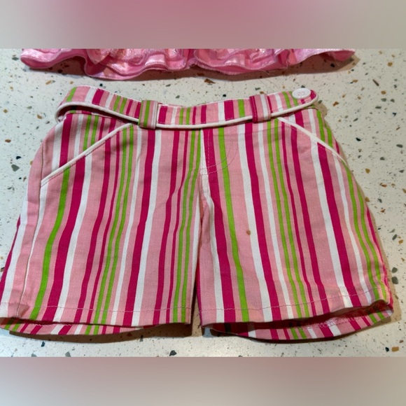 Build-A-Bear Pink Lace Trimmed Top and Striped Shorts, Plush NOT Included - Picture 5 of 10